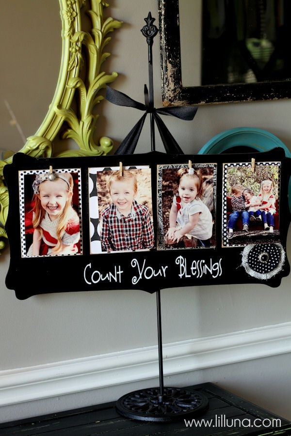 Count Your Blessings Board Tutorial - cute and inexpensive gift idea { lilluna.com }