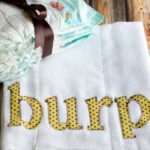 How to make these DIY BURP Cloths for Baby! Super cute and easy and a great gift idea!