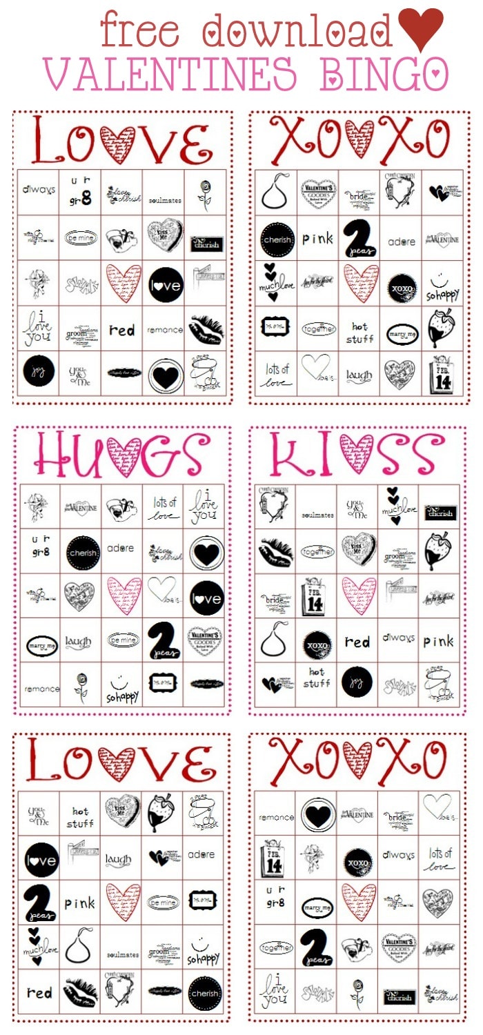 Printable Valentine Bingo Cards