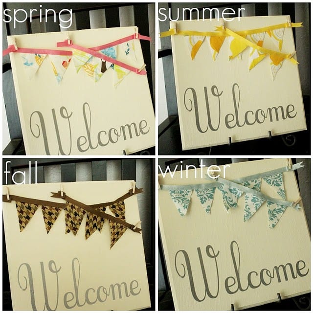 Interchangeable Bunting Plaque tutorial from Lolly Jane on { lilluna.com }
