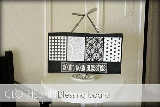 Cute and Inexpensive Count Your Blessings Board - great gift idea! Tutorial on { lilluna.com }