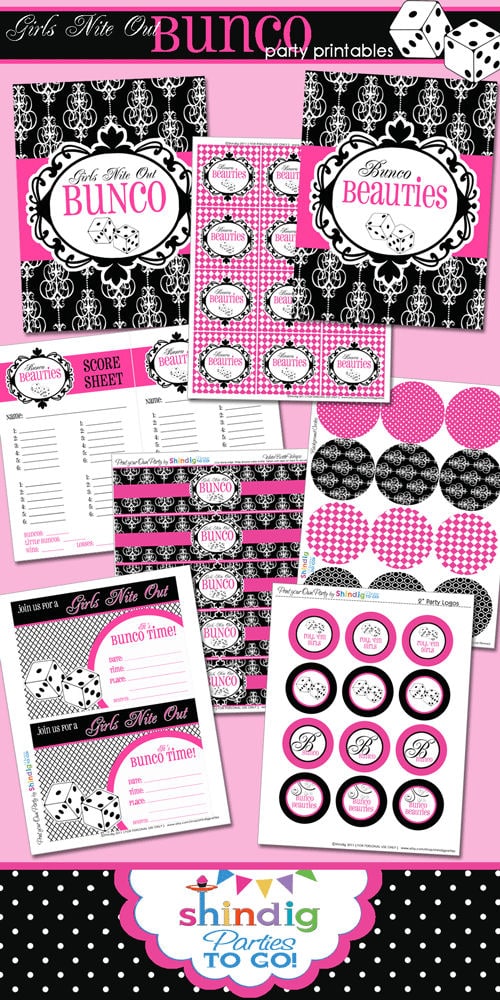 Free Bunco Printables on { lilluna.com } Great game night!!