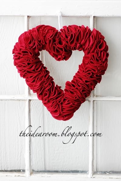 75 DIY Valentine Wreath Ideas - Prudent Penny Pincher