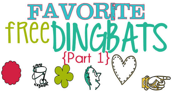 Favorite Free Dingbats Part 1! Lots of cute symbols!!