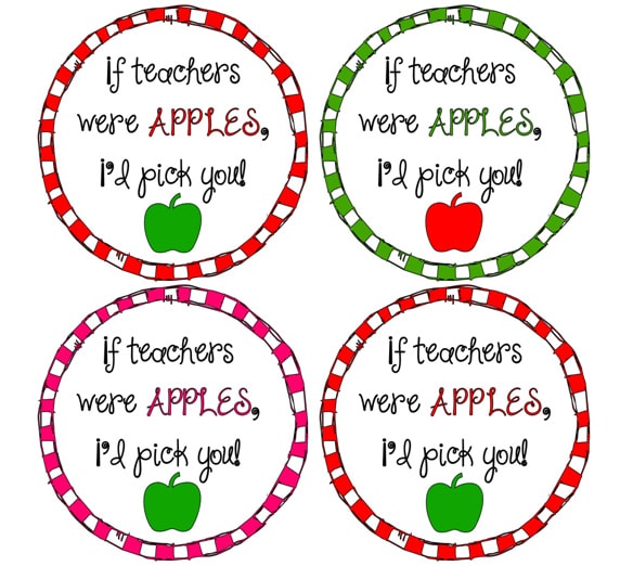 If Teachers Were Apples I'd Pick You - CUTE gift idea and free print on { lilluna.com }