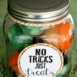 No Tricks Just Treats Jar!! Great gift idea! Fill with fun little treats!