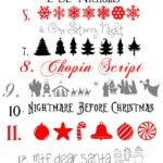 Favorite Christmas Fonts & Graphics! So many cute designs that can be used for so many things!