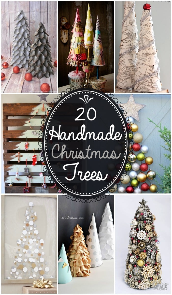 20 Handmade Christmas Trees - Such cute and easy Christmas decor!! { lilluna.com }