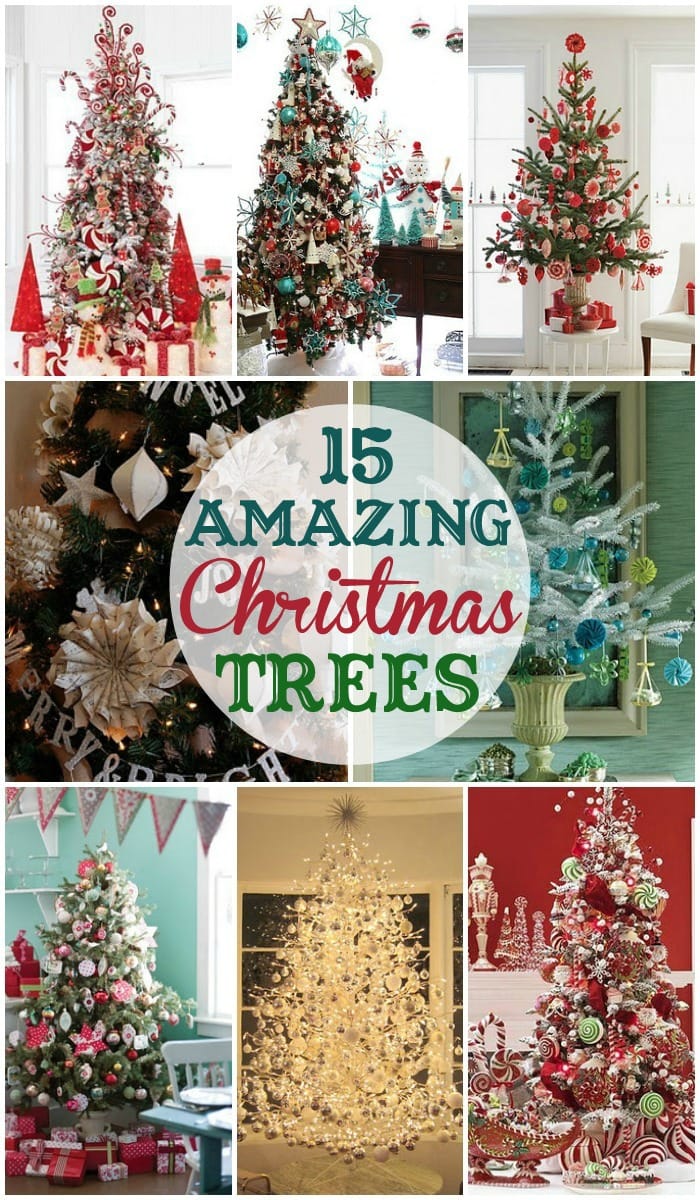 15 Amazing Christmas Trees to inspire your own Christmas tree decorating this season! { lilluna.com }