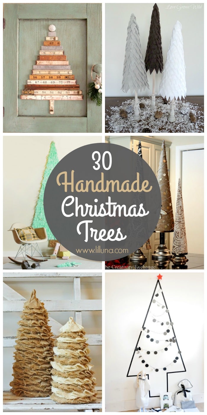 30 beautiful handmade Christmas tree tutorials! See it on { lilluna.com }