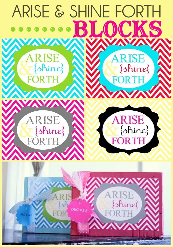How to make these super adorable Arise and Shine Forth Blocks! Very easy and your young women will love them!