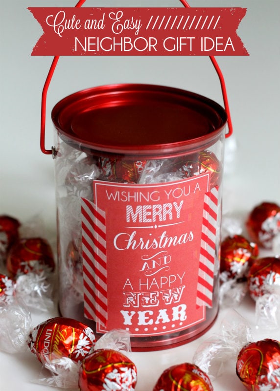 Super cute and simple Treat Gift Idea!! Perfect for friends or neighbors, just fill with a yummy treat!