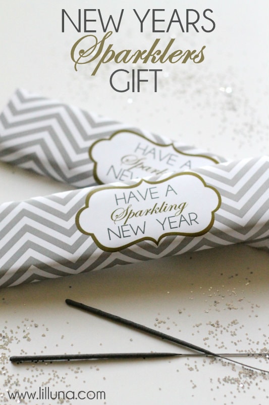New Year's Sparklers Gift!! Great way to wrap those sparklers!! Give as a gift!