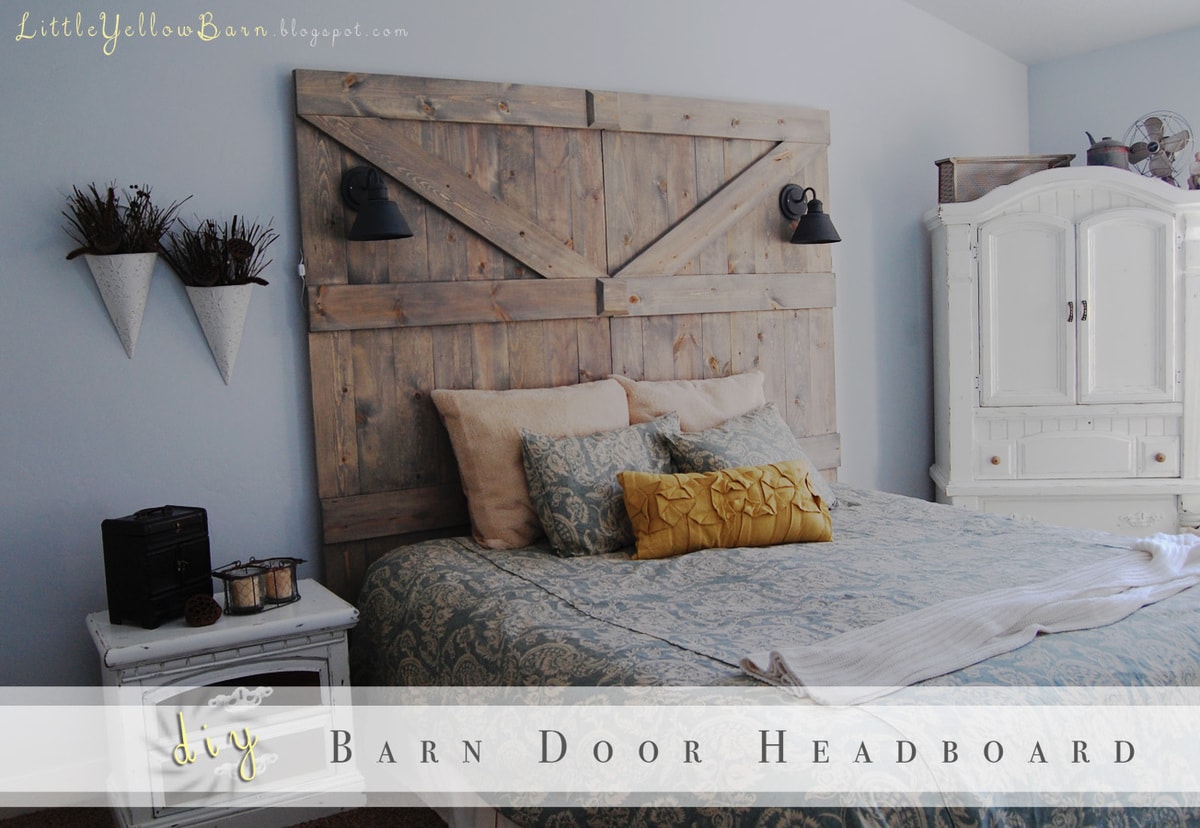 DIY Barn Door Headboard Tutorial on { lilluna.com } So cute and pretty easy!