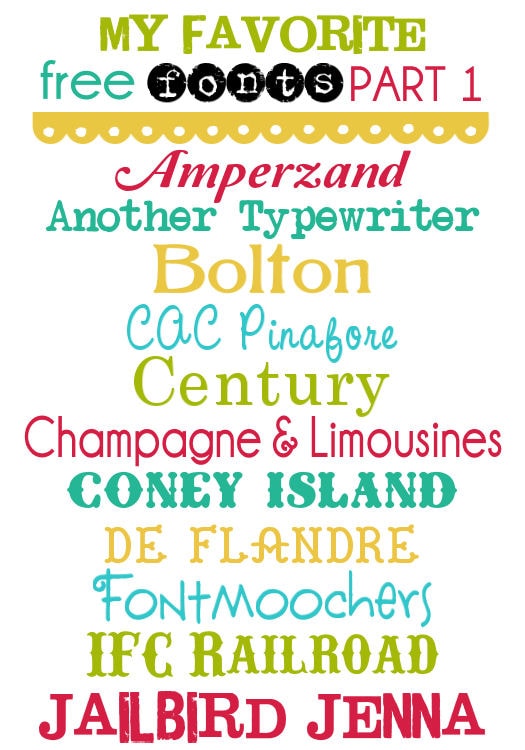 My Favorite Free Fonts Part 2 on { lilluna.com } So many cute fonts!