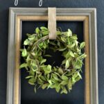 Framed Spring Wreath on { lilluna.com } Super easy and so cute!! You can keep this up year round!