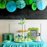 CUTE Baby Shower decor { lilluna.com } Great decor & food & ideas to throw a color themed baby shower.