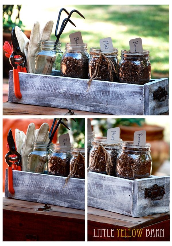 DIY Planter Box Tutorial on { lilluna.com } Such a great idea to hold so many different things!