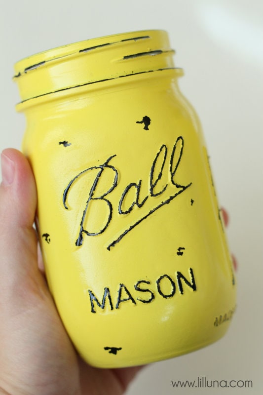 Vintage Ball Jar Teacher Gift with free print on { lilluna.com } Fill with pencils or flowers!!