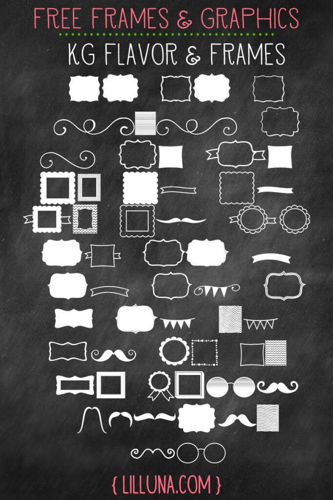 CUTE and FREE Frames & Graphics to use in your designs. So many uses!!
