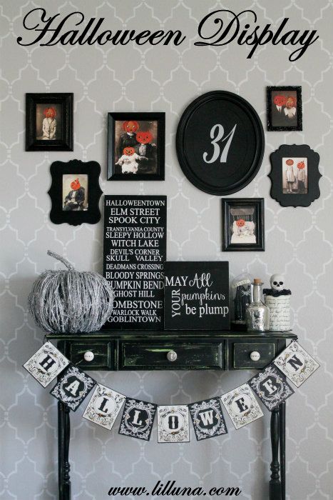 45 Halloween Decor Ideas - TONS of spooky and fun Halloween decorations to inspire you!! { lilluna.com }