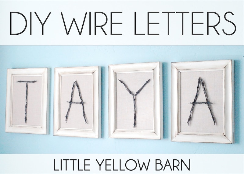 DIY Wire Letters Tutorial on { lilluna.com } So cute!! Not hard to do and such a great decor idea!