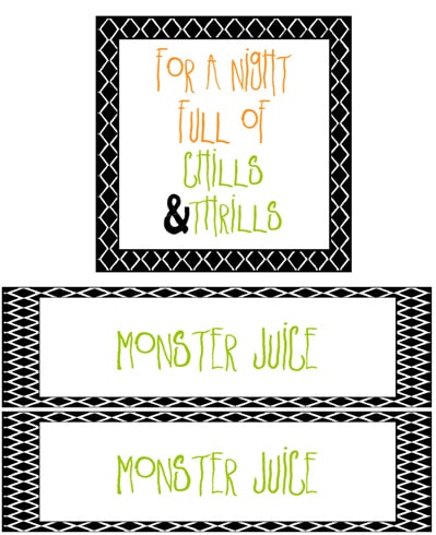 For A Night Full of Chills & Thrills & Monster Juice Print