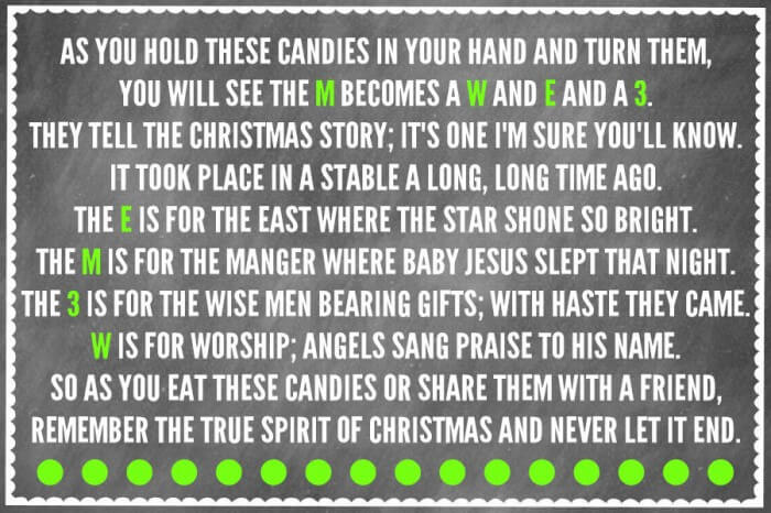 M&Ms Christmas Prayer