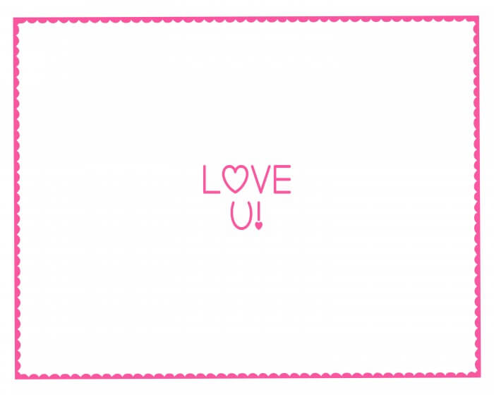 Valentine's Hand Print - LOVE YOU - Pink