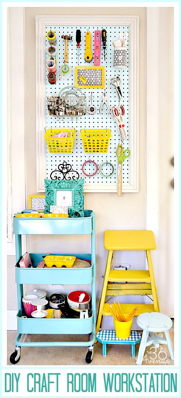 20+ Craft Room Organization Ideas to help keep your craft room neat and tidy! { lilluna.com }