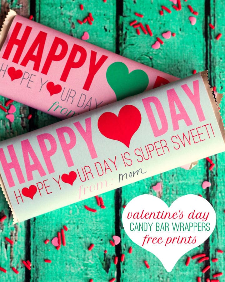 Adorable Valentine's Day Candy Bar Wrappers!! Free download on { lilluna.com } 