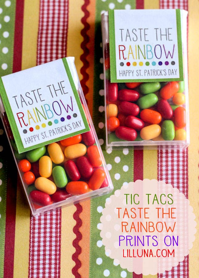 Cute and Simple Taste the Rainbow Prints for Tic Tacs. This makes such a colorful gift!