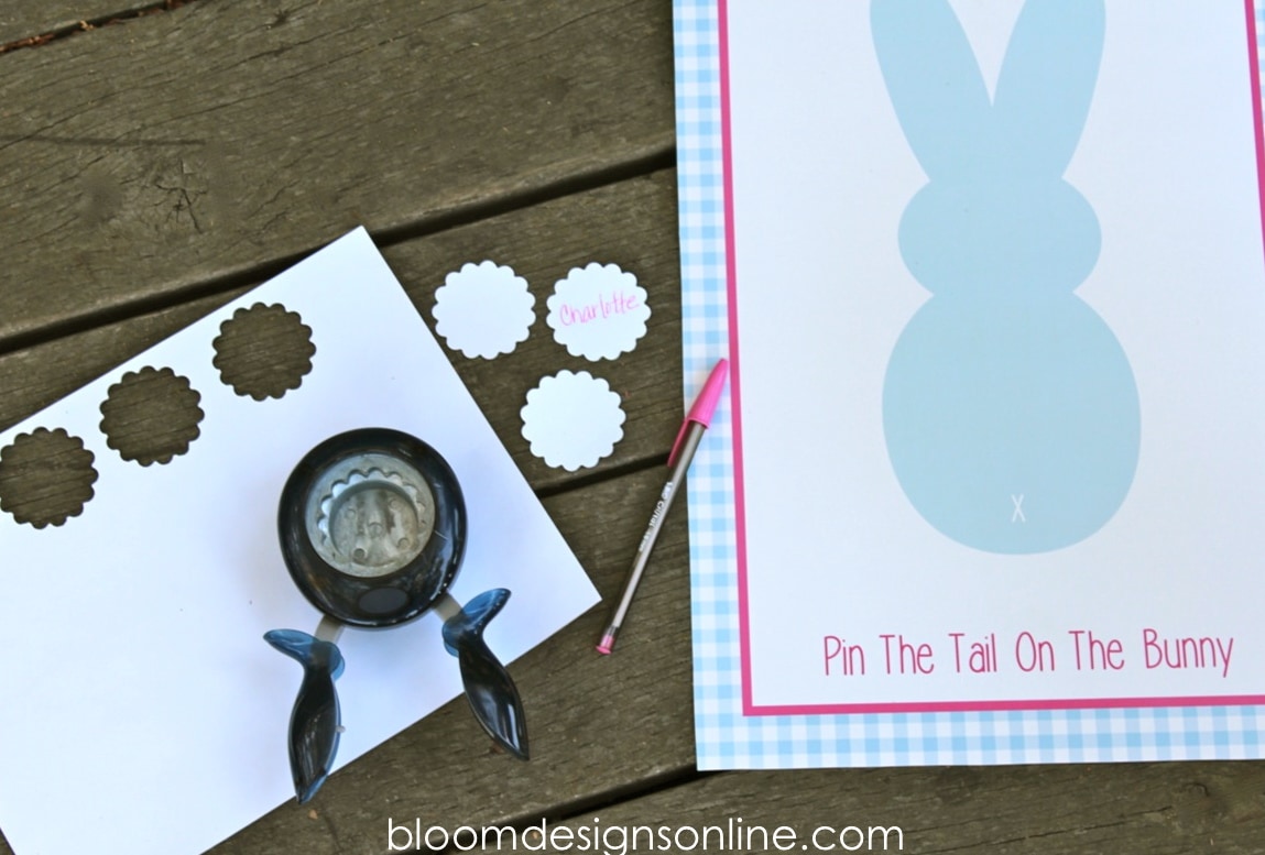 Super cute Pin The Tail On The Bunny game - free print on { lilluna.com } 