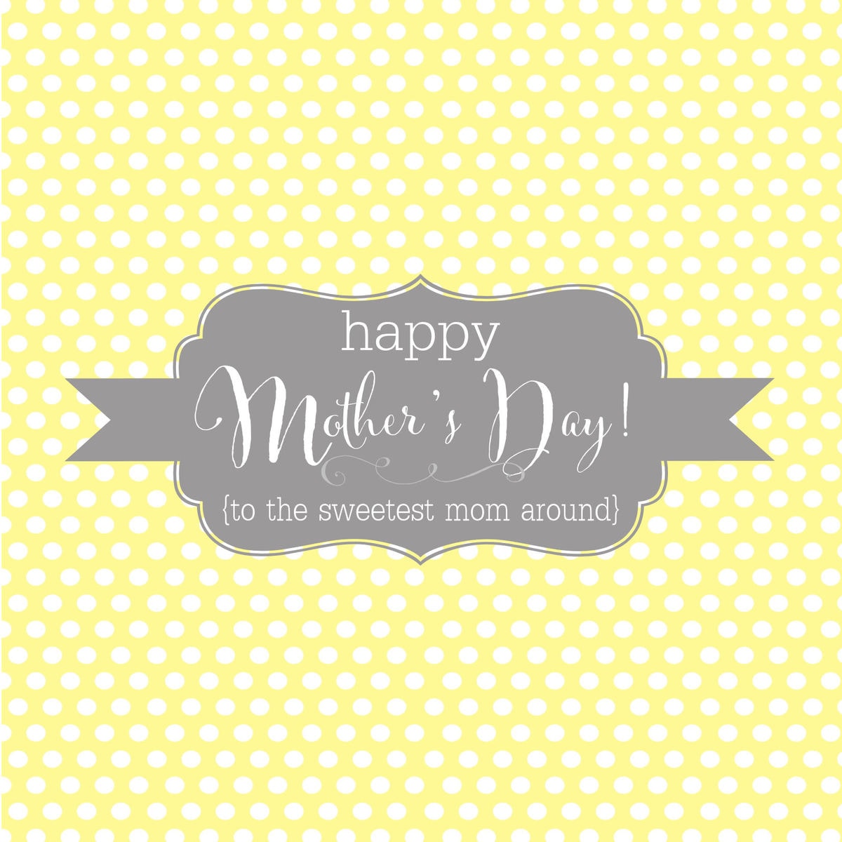 Happy Mothers Day Candy Bar Wrappers - YELLOW