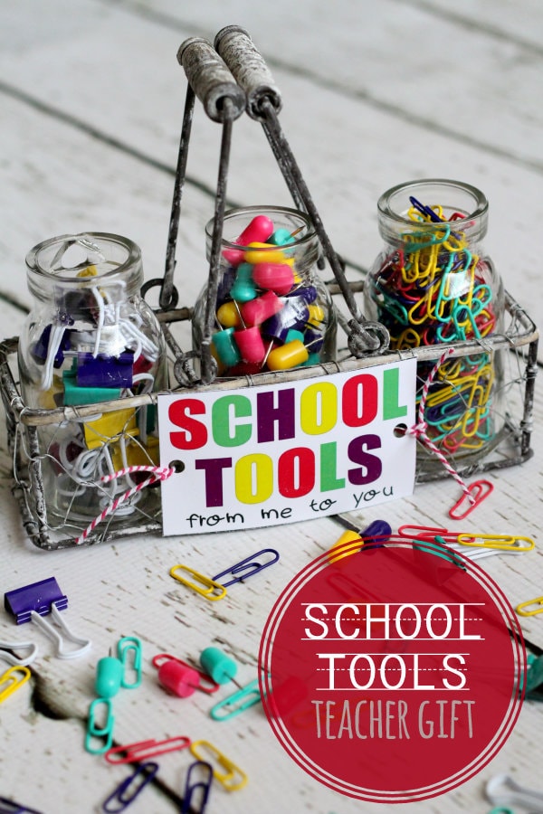 ADORABLE School Tools Set and Free Print perfect for teacher { lilluna.com } Great items that a teacher always needs!