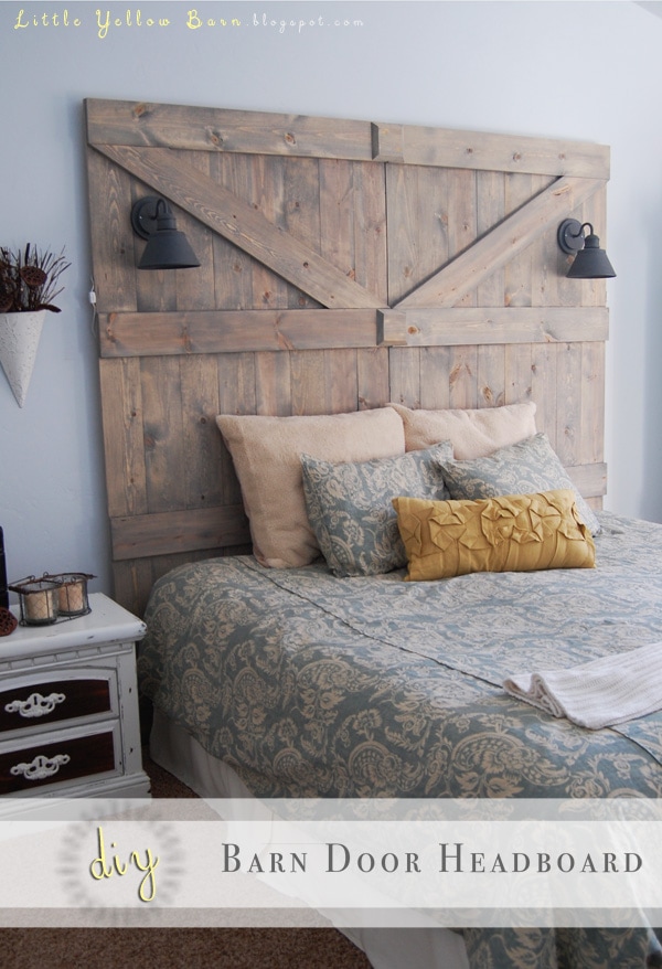 DIY Barn Door Headboard Tutorial on { lilluna.com } Love this!! You can customize the look to your taste!