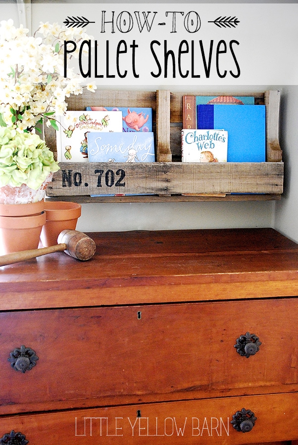 Wooden deals pallet shelves