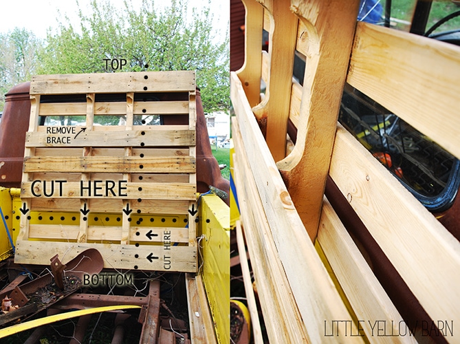 Super easy Pallet Shelves Tutorial on { lilluna.com } Such a great idea and way to hold books or knick knacks!!