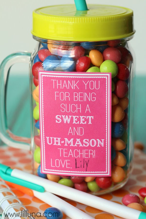 DIY Mason Jar Gift for Teachers Perfect for Valentine's Day