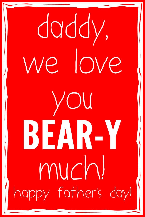 FathersDay - We Love You BEARy Much print