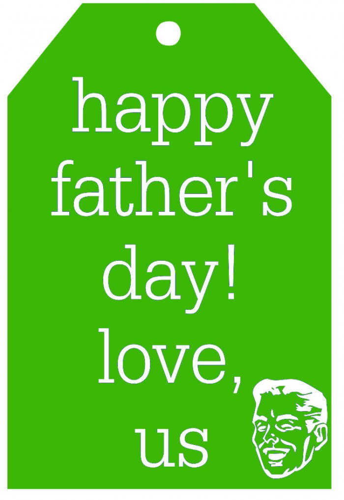 Happy Fathers Day Tag-green