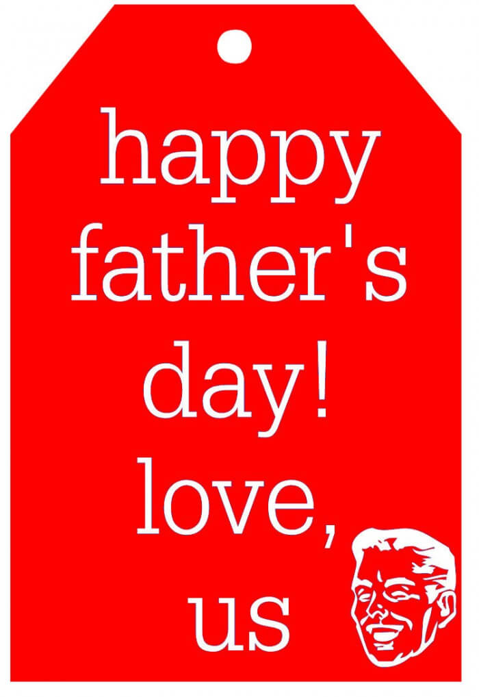 Happy Fathers Day Tag-red