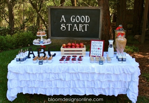 Back to School Breakfast Party with free prints. SO cute! { lilluna.com } Lots of cute ideas and recipes for that first day of school!