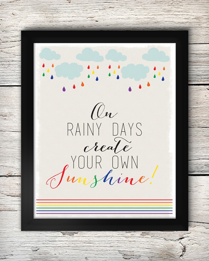 FREE Create Your Own Sunshine Print on { lilluna.com } SO cute & colorful!! Use as decor or give as a gift!!