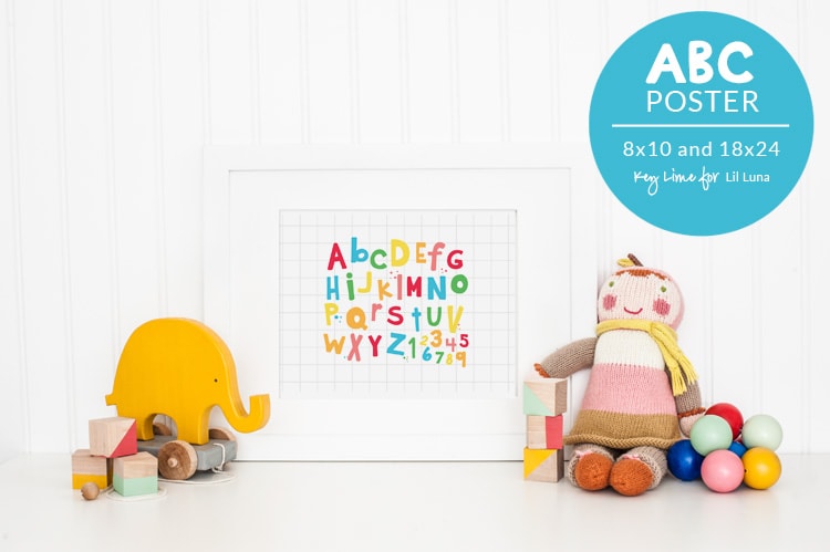 FREE ABC Poster - perfect for the play room! Download on { lilluna.com }