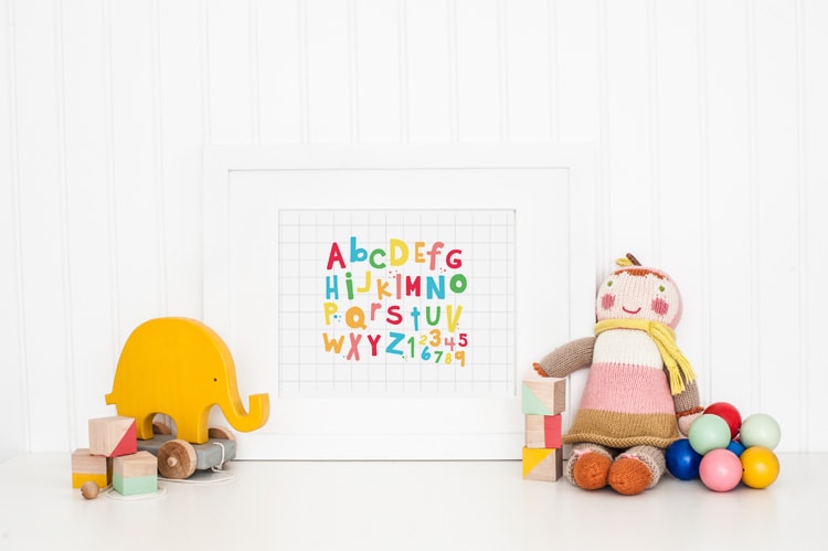 FREE ABC Poster - perfect for the play room! Download on { lilluna.com }