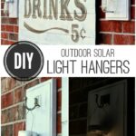 DIY Outdoor Solar Light Hangers tutorial on { lilluna.com } Great and simple project for the porch or backyard.