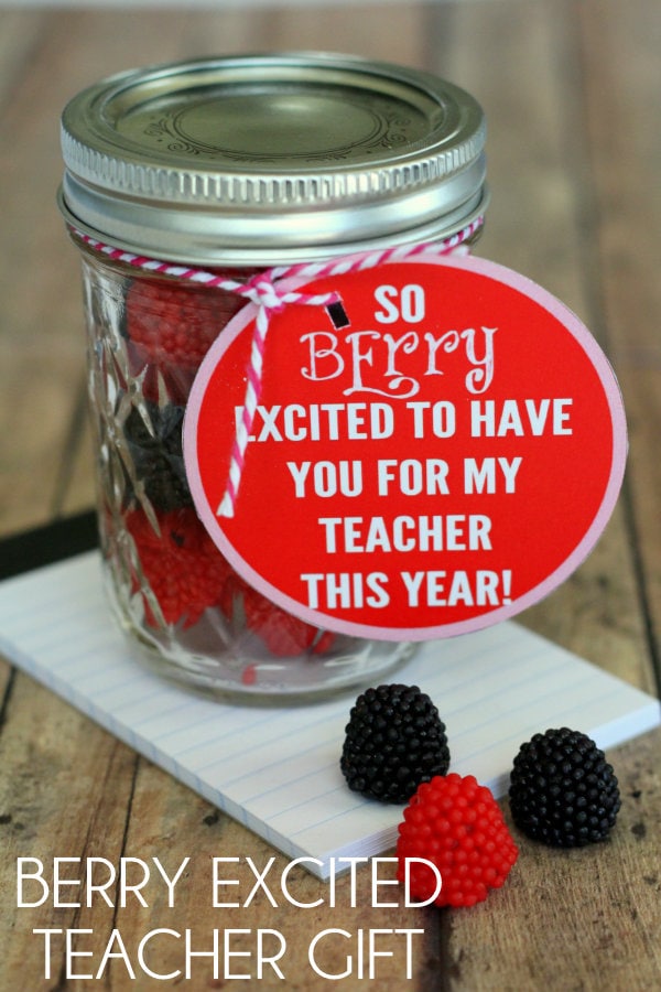 BERRY excited Teacher Gift with free prints { lilluna.com } Such a cute and simple gift!