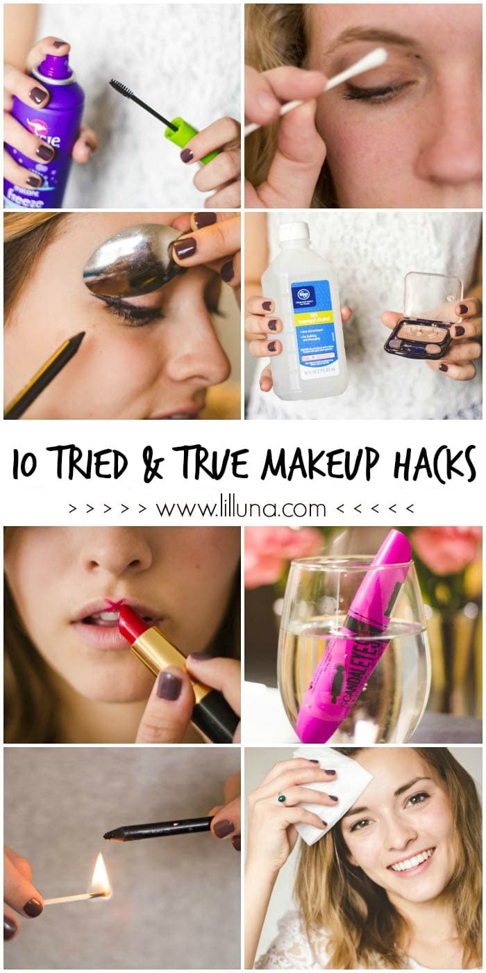 10 Tried & True Makeup Hacks that every girl should know. You'll wish you knew these, like.. Yesterday. See it on { lilluna.com }!