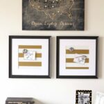 Guest Bedroom Update - with magnet frames and Wood Travel Map { lilluna.com }